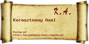 Keresztessy Axel névjegykártya